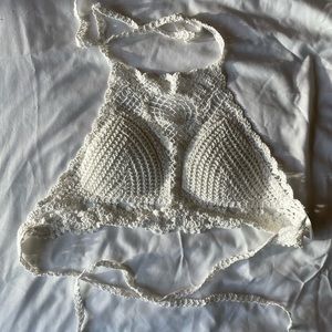 SHEIN crochet swim top